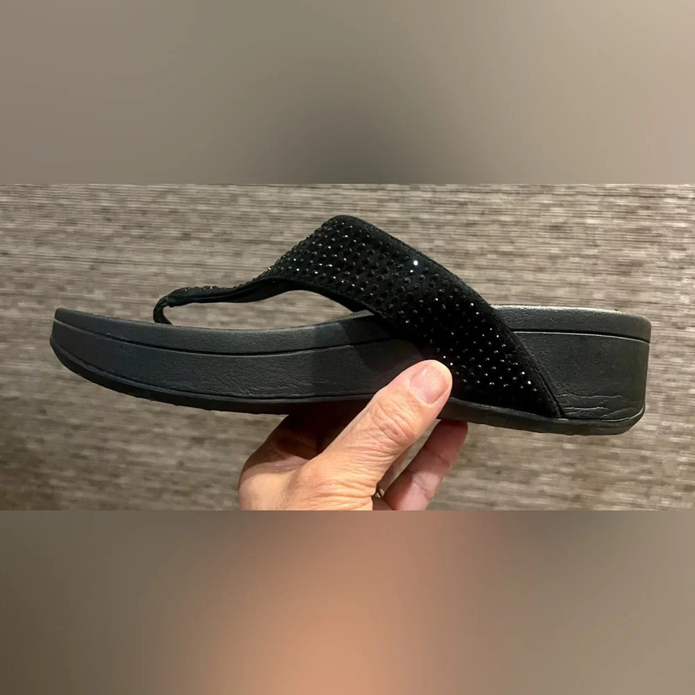 Vionic black glittered sandals size 8 - Picture 8 of 12